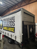 Box Body Hybrid Curtainsider (One side curtain one hard side) with Tail Lift